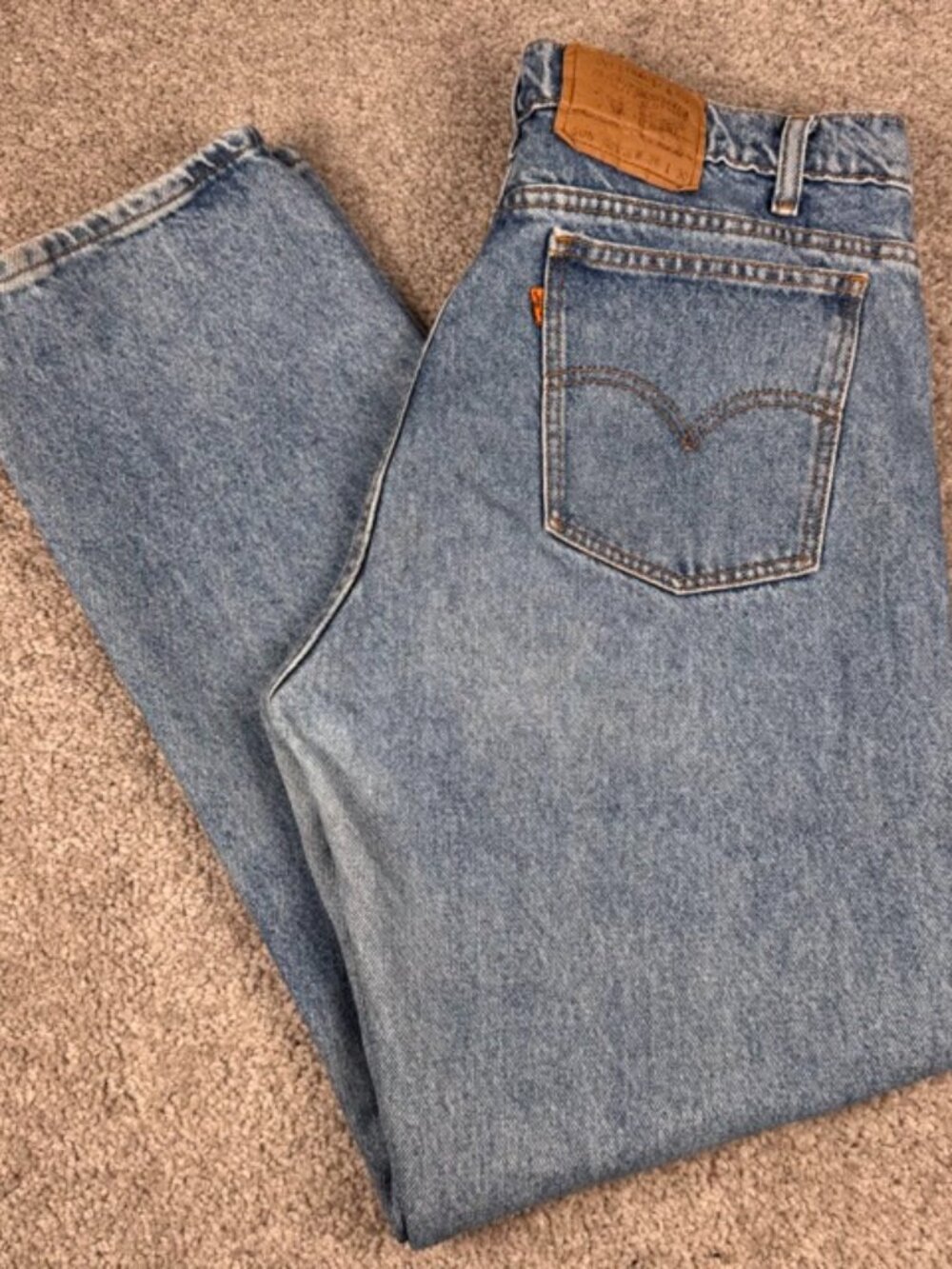 Vintage 1995 Levi's 505 Orange Tab Jeans Mens 36x30 Regular Straight Denim